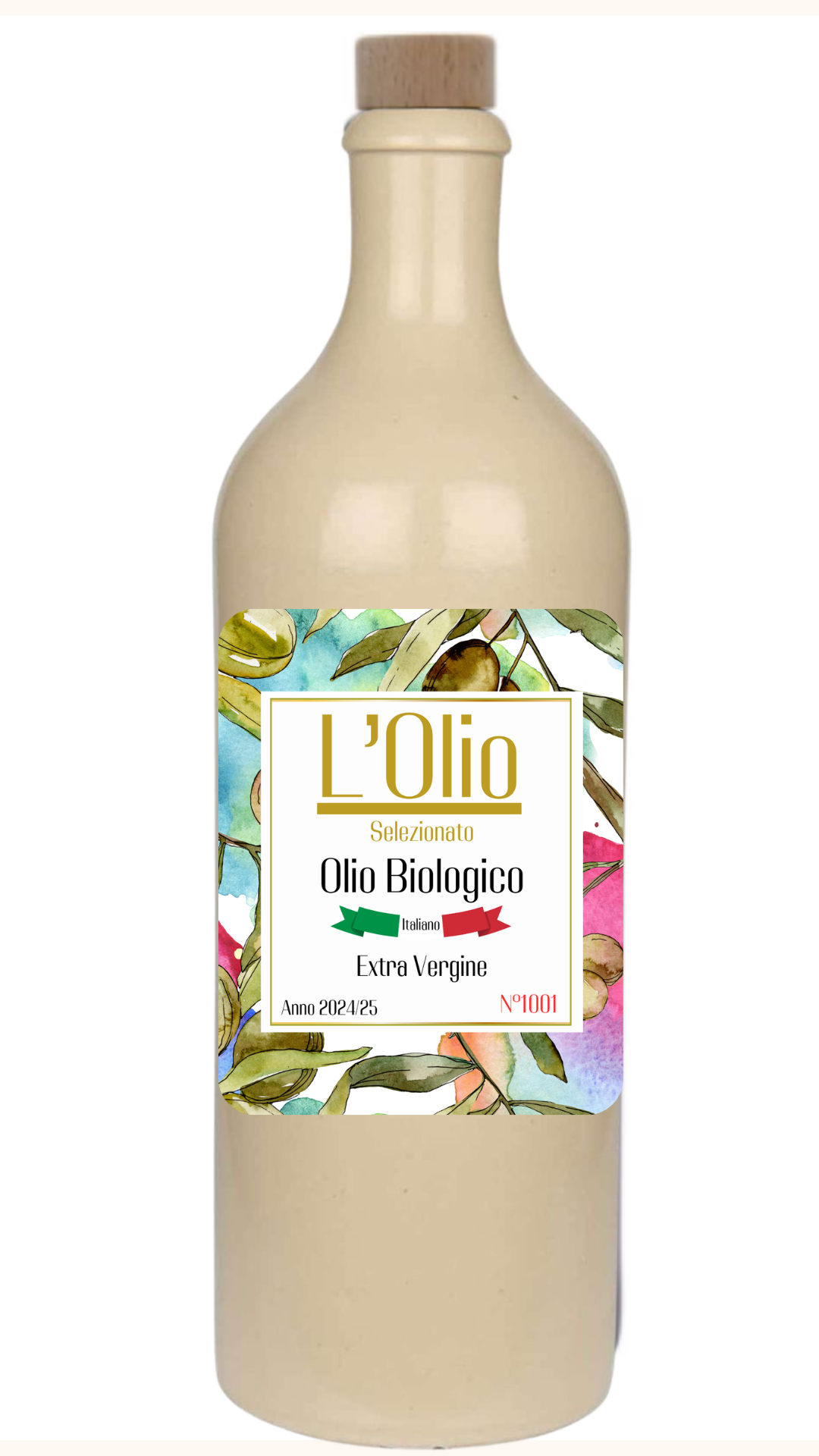 Bottiglia numerata edizione limitata di olio extravergine biologico Non Solo Olio