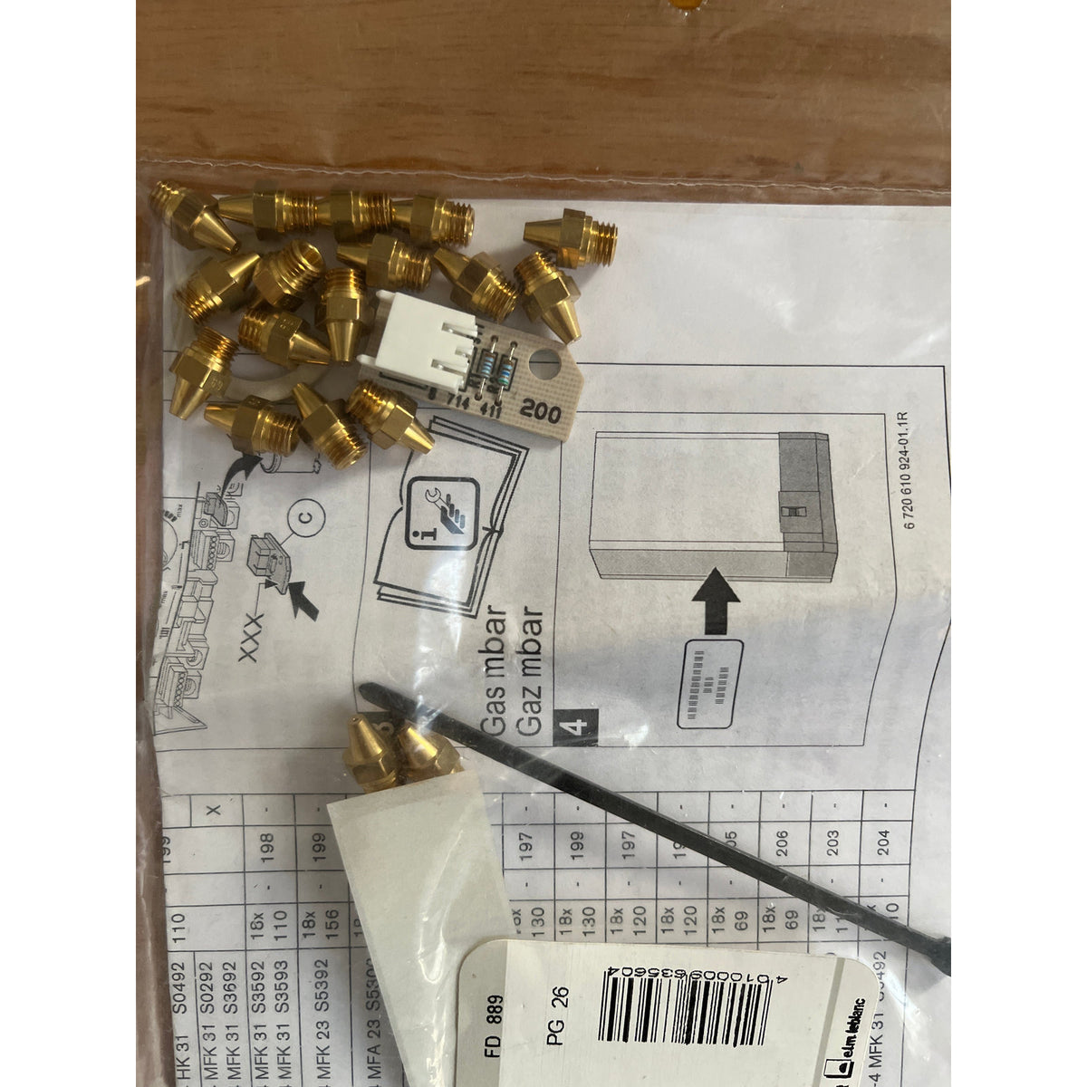 7719002138 Kit conversione gas 2331 Junkers Bosch Si