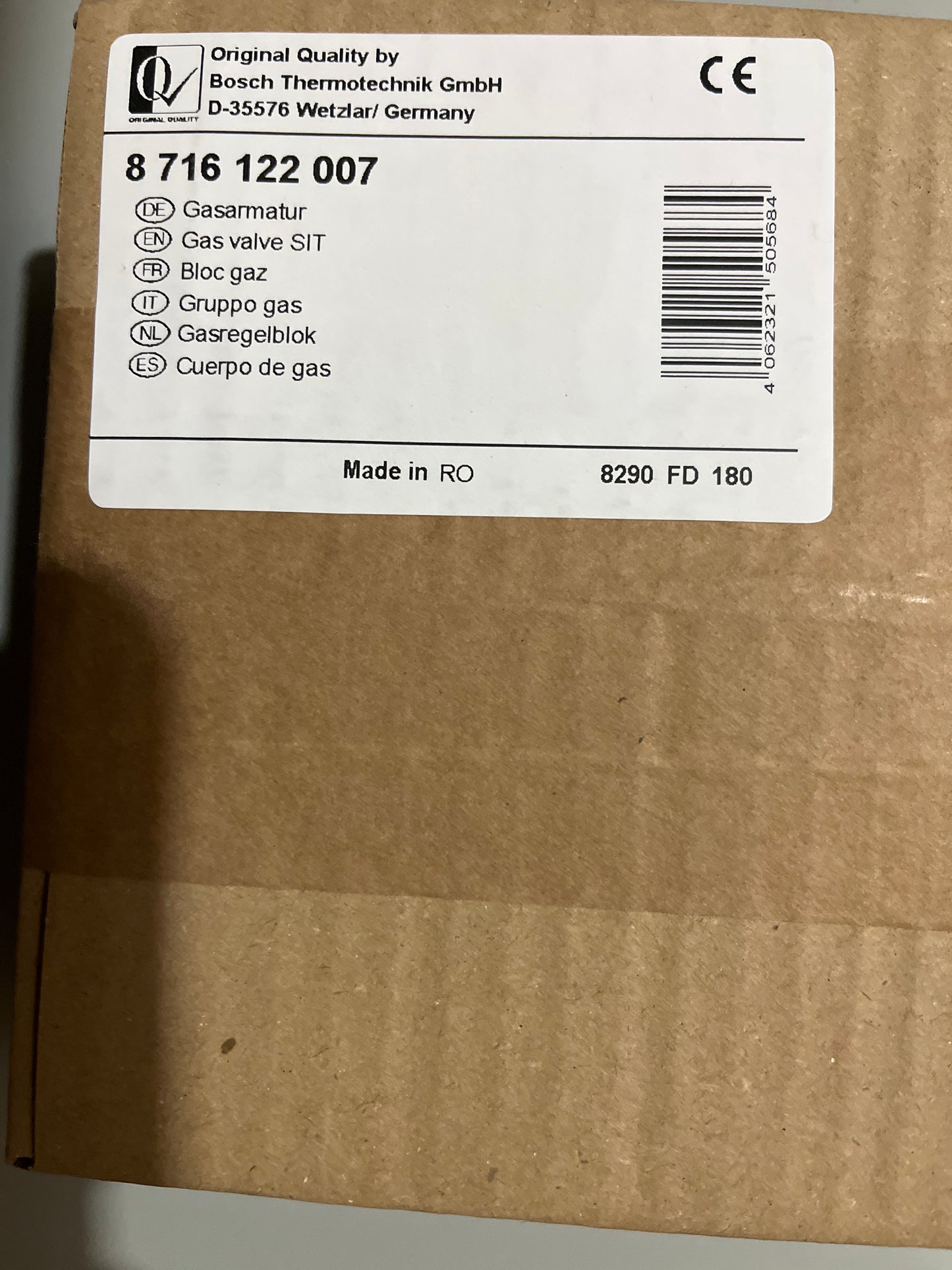 8716122007 gruppo gas SIT Junkers Bosch ricambi