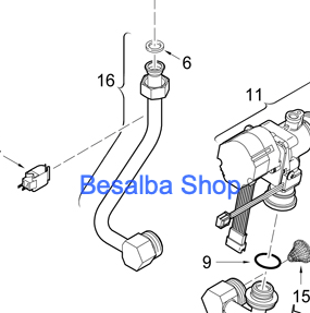 87007151020 Raccordo ricambio scaldino junkers bosch