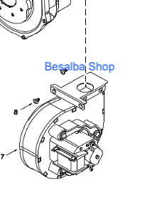 Ventilatore secondario Scaldino Junkers Bosch 87072040850