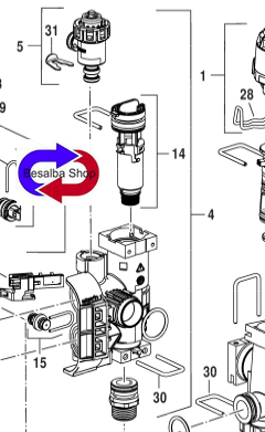 Collettore Ricambio Caldaia Junkers Bosch 87186455490