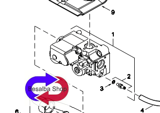 87070210190 Valvola gas ricambio scaldino Junkers Bosch