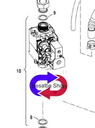 87160124850 Valvola gas ricambio caldaia CerapurSmart