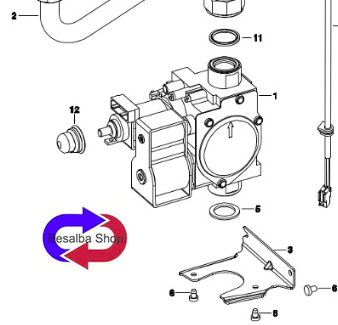Valvola gas Ricambi Condens 2000 Junkers Bosh 8737602854