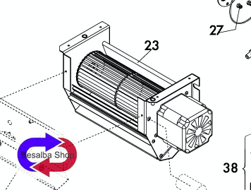 80020080 Ricambi ventilatore tang. SR 70 Italkero stratos 7.0