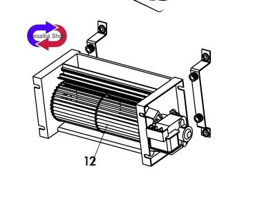 80006561 ventilatore ricambi stufa Italkero Poster PA25 PE30