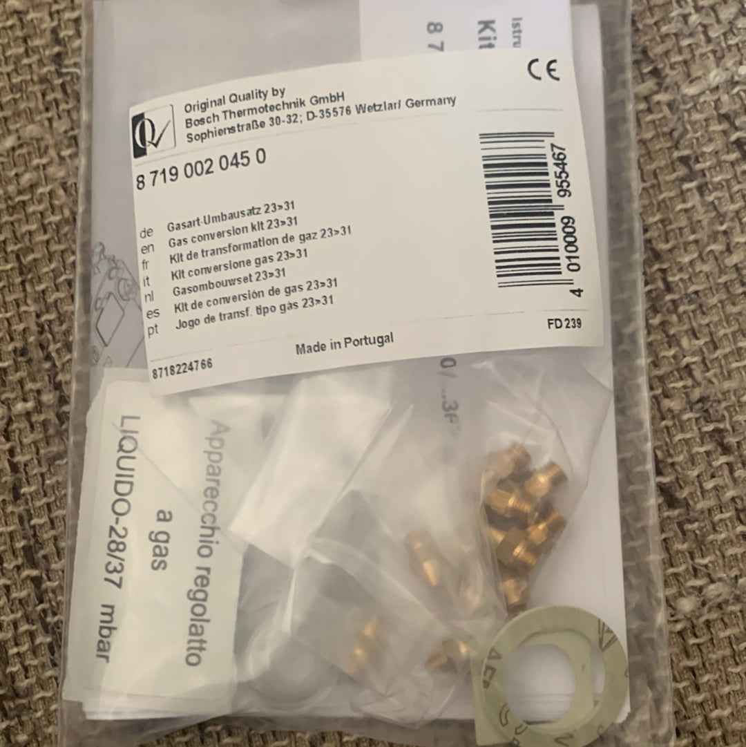 kit trasformazione gas GPL scaldino Junkers bosch 87190020450