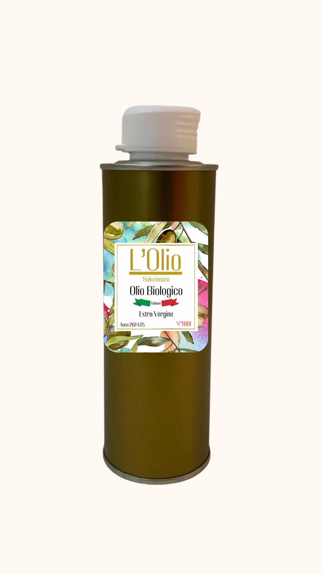 Lattina 250 mL di olio extravergine di oliva biologico non filtrato Non Solo Olio