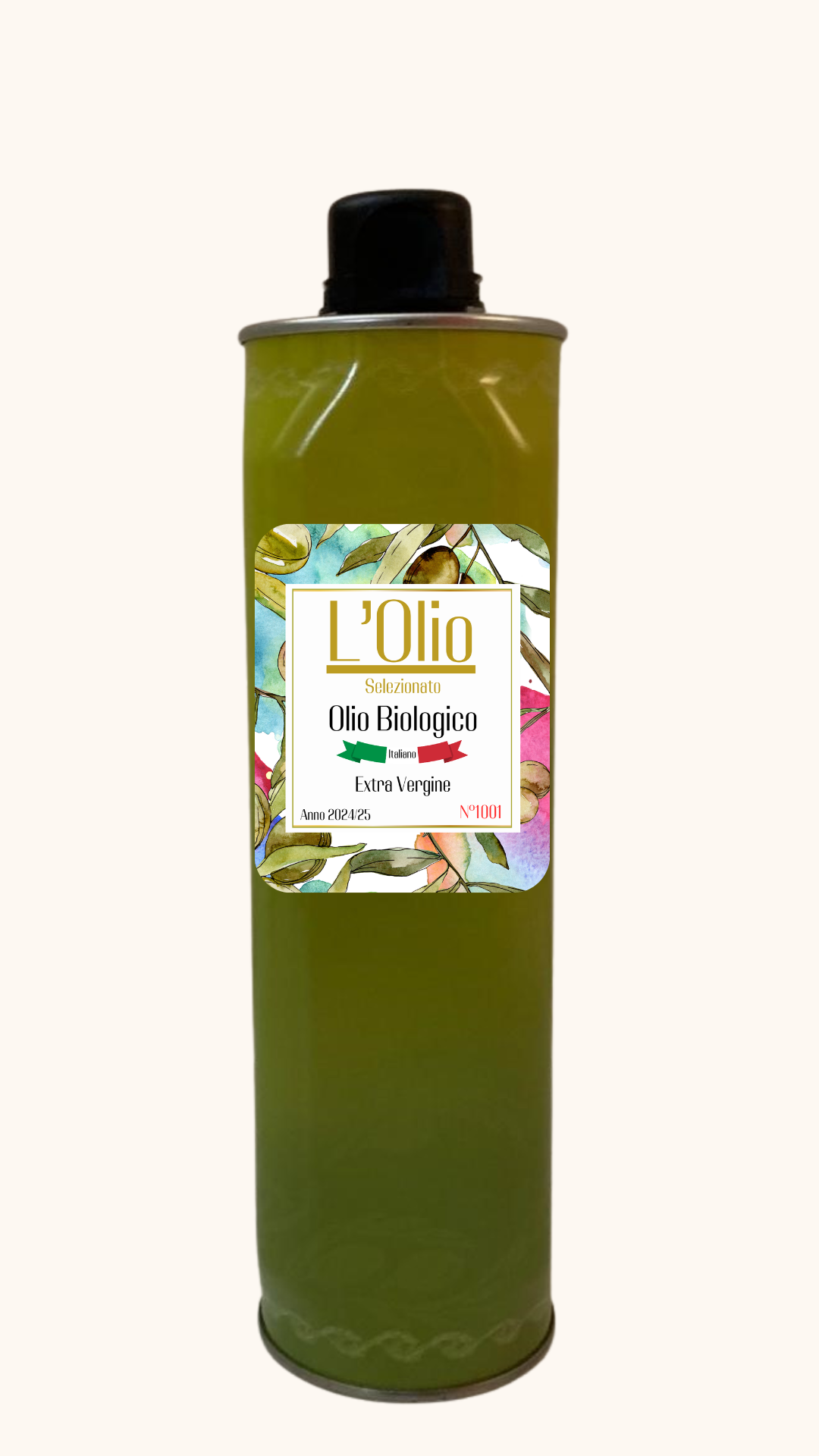 Latta da 5 litri di olio extravergine di oliva biologico non filtrato Non Solo Olio