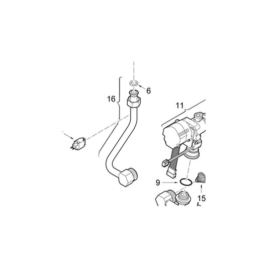 87007151020 Tubo collegamento caldo Junkers - Bosch