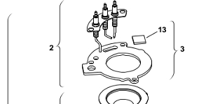 87181070870 Set elettrodi Junkers - Bosch compatibile 14210-3 14210s-3 22210-3 22210s-3 30-3a cerapur 28-5c cerapuracu zwsb