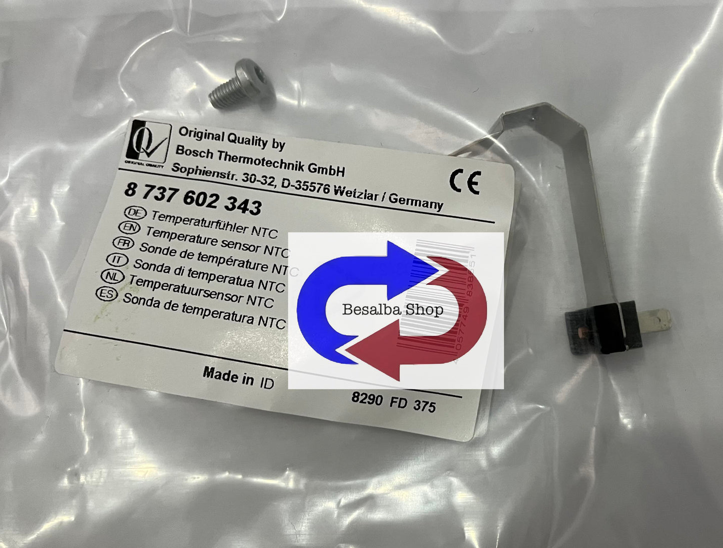 8737602343 Sonda temperatua NTC Junkers - Bosch compatibile condens 2430 2300i 4300i 5300i 5700i