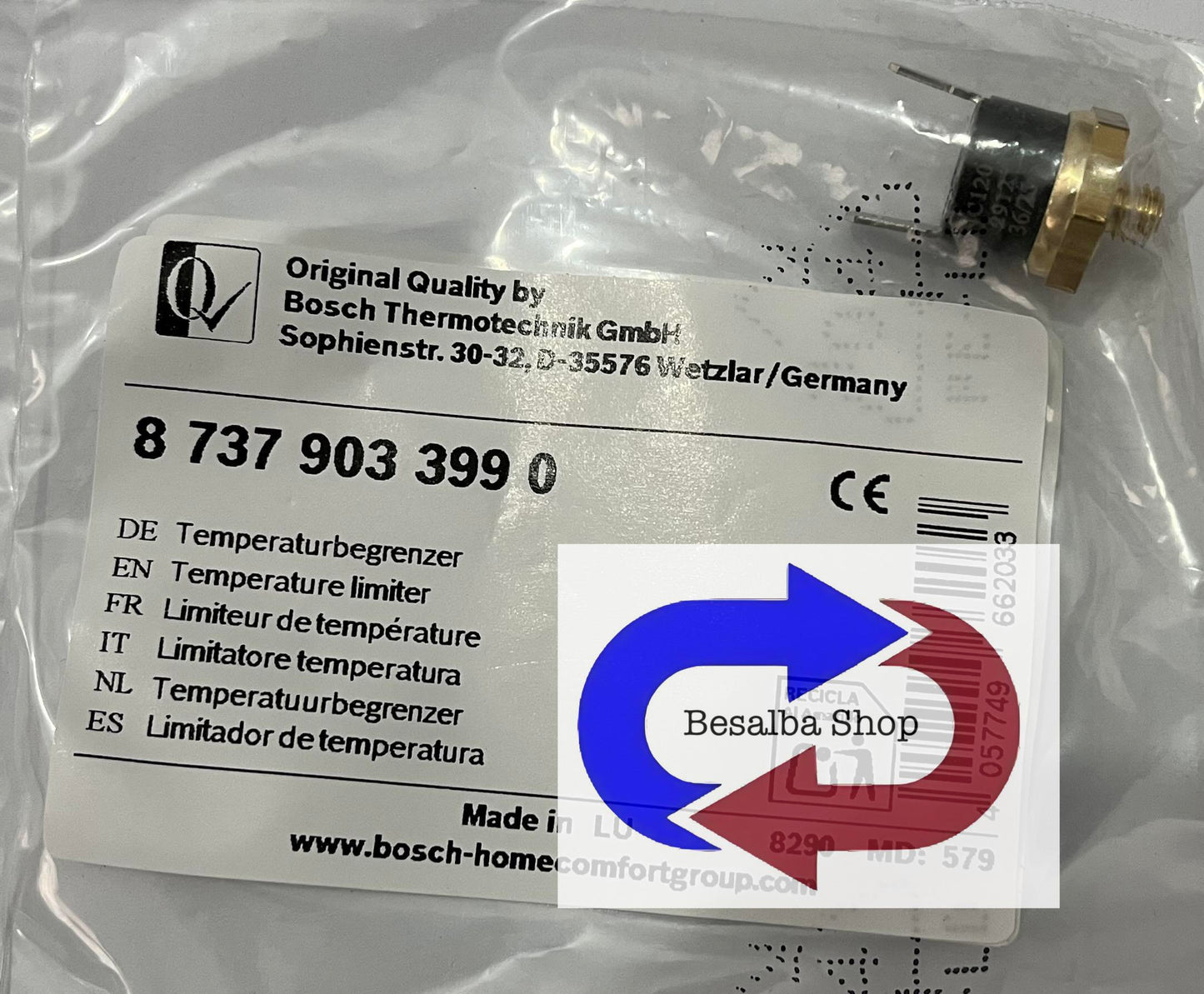 87379033990 Limitatore temperatura Junkers Bosch Junkers Bosch codice 87379033990