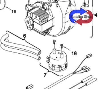 8738709736 Interruttore pressione differenziale Junkers Bosch Junkers Bosch codice 8738709736