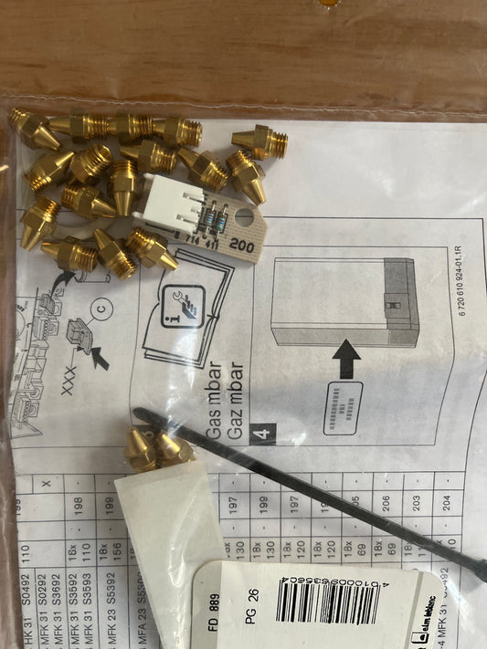 7719002138 Kit conversione gas 23>31 Junkers – Bosch